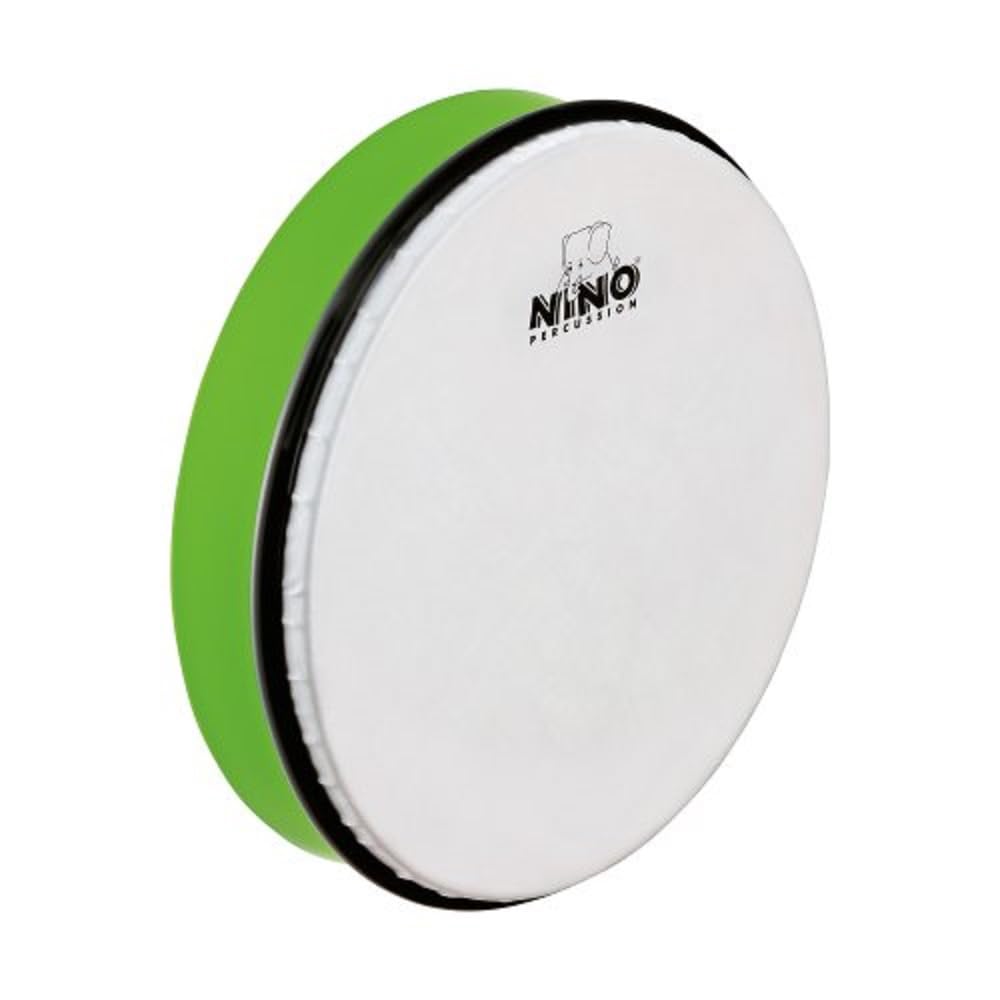 Nino Percussion Hand Drum Instrument - Large Hand drum for Children from 5 Years - Diameter 10 inch (ca. 25 cm) - Plastic, Green (NINO5GG)