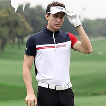 Amazon ゴルフ 半袖ポロシャツ ゴルフウェア シャツ メンズ ポロシャツ 春夏 モデル No123 スポーツ アウトドア