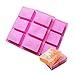 BAKER DEPOT Rectangle Silicone Mould for Handmade Soap Cake Bread 6 Holes, Set of 2