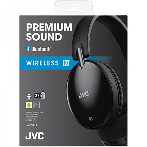 JVC HAS70BTBE BLACK Premium Sound Bluetooth Around Ear Headphones