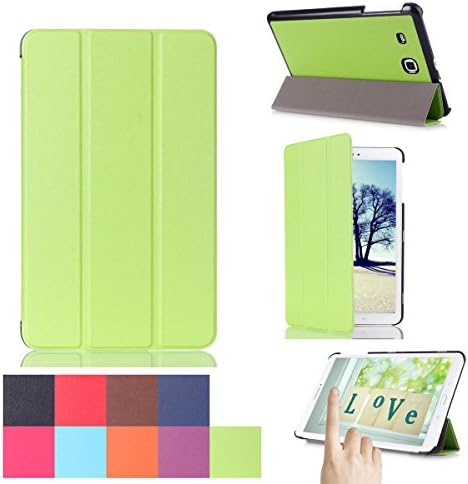 Galaxy TAB E 8.0 / SM-T377 Case, [Multi-angle Stand] Synthetic Leather Tri-fold Flip Stand Shockproof Protective Cover Shell For Samsung Galaxy Tab E 8.0 Tablet / SM-T377 -Green