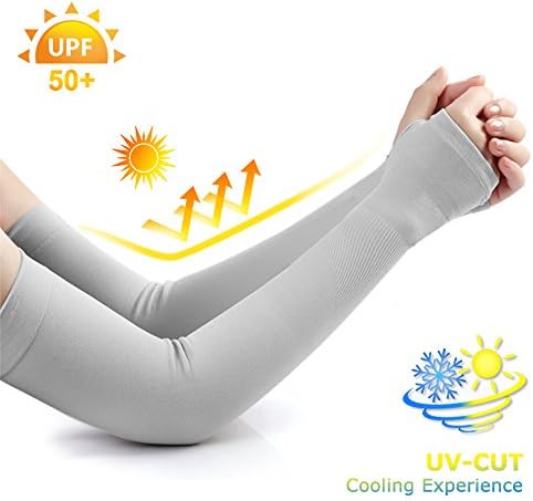 BYINN UV Sun Protection Cooling Arm Sleeves for Men Women Youth Kids Cool Long Sleeves to Cover Arms Sports Gloves Golf Cycling Running Driving Baseball Basketball Tattoo Cover Sleeve 1 Pair/ 3 Pairs