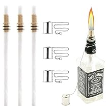 OEXEO Tiki Kit de linterna, mechas de linterna y soporte de mecha de latón, 3 Pcs