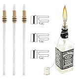 OEXEO Wine Bottle Tiki Wicks,Oil Lamps,Tabletop Torch,Patio Torch,Table Top Torch Lantern Kit for Spring Summer Nights/Outdoors (3 Pack)