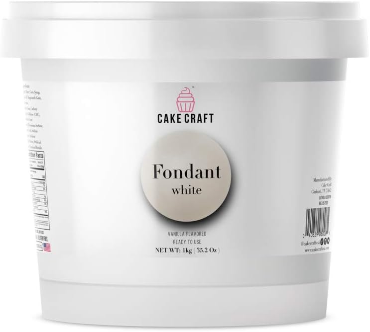 Cake Craft – Rolled Fondant (White) in Air-Tight Tub – 1KG