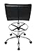 Studio Designs Black Crest Drafting Work Chair with Foot Rest - Adjustable Height - Contoured for Desk or Drafting Table