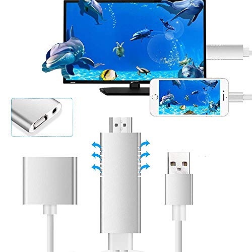 MHL to HDMI Video Cable Adapter, Weton HD 1080P Video Digital AV Cable AirPlay HDTV Adapter MHL USB Cable Compatible for All Smart Phones to TV/Projector/Monitor
