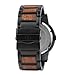 Original Grain Sapele Black Wood Watch - Barrel Collection Analog Wrist Watch - Japanese Quartz Movement - Wood and Matte Black Stainless Steel - Water Resistant - Sapele Wood Watches for Men - 47MM