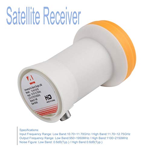 Dofranmigo Universal Ku-Band Single LNBF 9.75/10.6KU Dual Output Full HD Digital KU LNB Satellite Receiver High Band Low Band