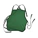 Apron Commercial Restaurant Home Bib Spun Poly Cotton Kitchen Aprons (3 Pockets) in Dark Green 2 Pack