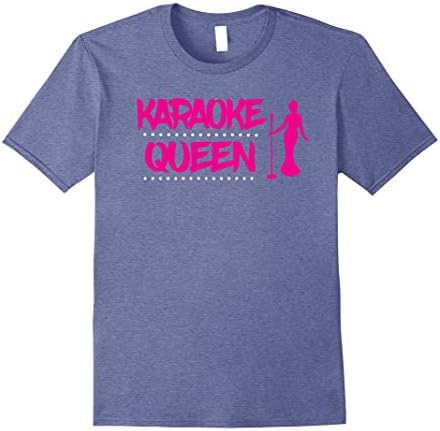 Mens Karaoke Queen T-shirt For Open Mic Night Singers Small Heather Blue