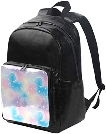 Galaxy Opal Moon Sun School Backpack Children Men Women Water-Resistant Durable Laptop Casual Daypack Double Shoulder Pack Purse Rucksack for Work College Bookbag