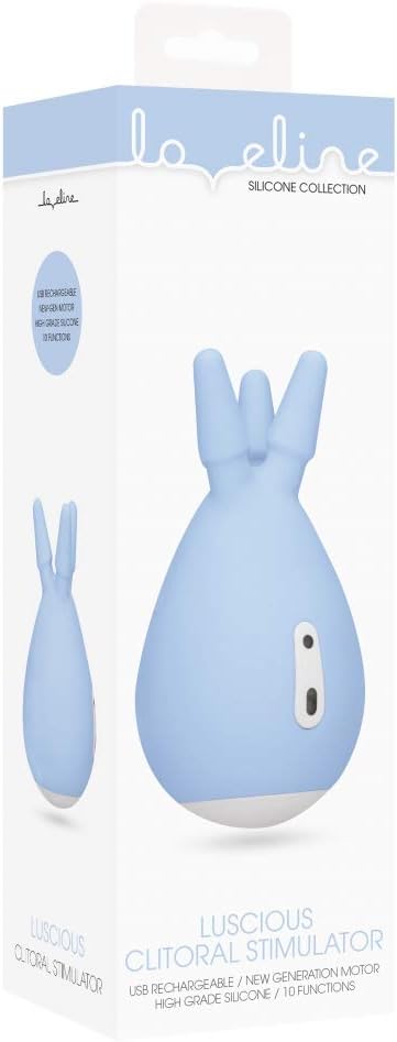 Loveline by Shots - Luscious - Rechargeable 'Lay-On' Clitoral Stimulator Tripod with 10 Vibration Modes - Blue - Image 3