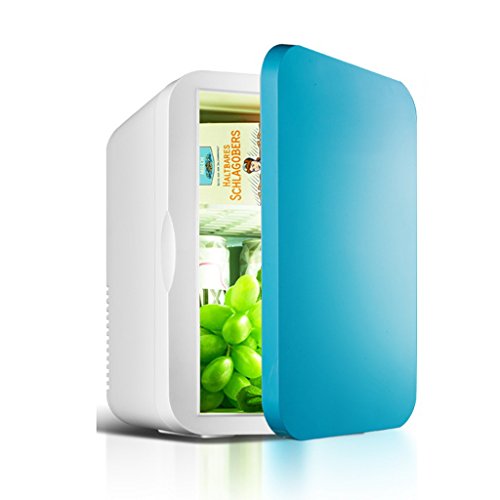 Click Here to See More Images YI HOME- Car Mini Fridge Single Door Refrigerator Household Small Electronic Freezer Office Fast Cooling Heating 6L,Blue