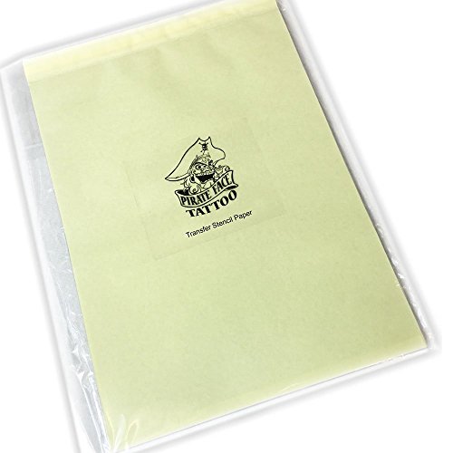 Pirate Face Tattoo Premium quality tattoo stencil transfer paper 8Â½" x 11", 30-Count