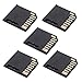 chenyang Micro SD TF to SD Card Kit Mini Adaptor for Extra Storage MacBook Air/Pro/Retina 5PCS