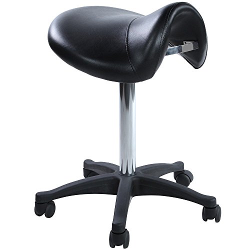 Salon Beauty Equipment Saddle Stool W/ Handle ST-01BLK
