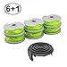 RONGJU 6 Pack Replacement Spools Weed Eater String 20ft 0.080