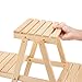 EZOWare Plant Rack, Wood Stepping Style Flower Succulents Leaves Pot 3 Shelves Stand for Indoor Outdoor Garden Greenhousethumb 3