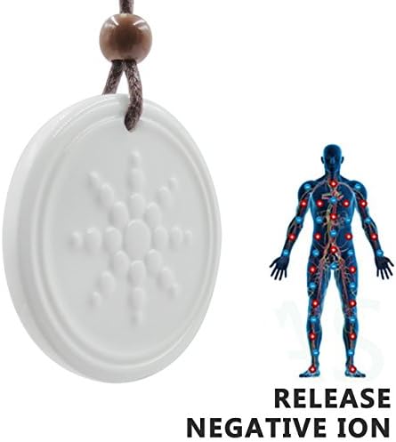 Anti EMF Radiation Protection Shield Necklace - Negative Ions + Scalar Energy Orgone Pendant(White)