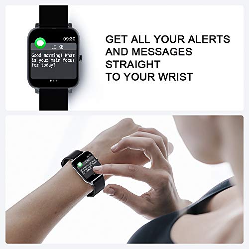 Smart Watch, Fitness Tracker Touch Screen Watch Heart Rate Monitor Blood Pressure and Sleep Monitor Waterproof Smartwatchs Compatible with iOS Andorid Digital Smartwatch for Women Men