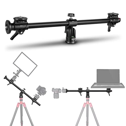 NEEWER 76 cm Stativ Horizontal Zentralachse mit 3/8 Zoll Schraube, Aluminiumlegierung, 360 ° drehbar, 180 ° vertikal, verstellbar, Verlängerung des St