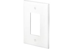 Leviton 1-Gang Decora GFCI Device Decora Wallplate, Oversized, Thermoset, Device Mount, 88601, White