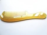 Myhsmooth Sh-1w-mt 100% Handmade Premium Quality Natural Sheep Horn Comb with Handle(7.5'',wide-tooth)