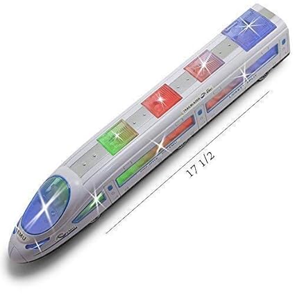 Pick n Play Bump and Go High Speed Bullet Train Toy - 3D Lighting and Musical Fun Sounds - Toy for Kids Birthday Gift - 38 cm