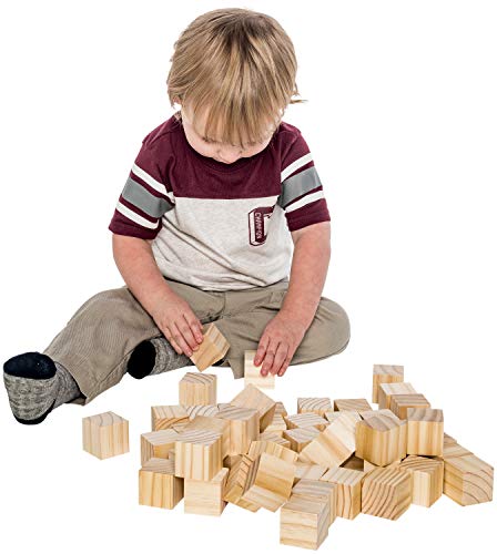 Wooden Cubes for Arts and Crafts - DIY - Photo Blocks - 1.5 Inch Unfinished Natural Wood Blocks - 50 Pieces - by Dragon Drew - Thumbnail 2