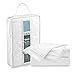 Sable 4PCS Bed Sheet Set, Brushed Microfiber 1800 Bedding Collection Sets, Hypoallergenic & Super Soft,Breathable, Anti Wrinkle (Queen Size) (White)