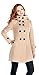 Charex® Women Wool Blends Coat Hooded Double Breasted Trench Coat Slim Long Jacket