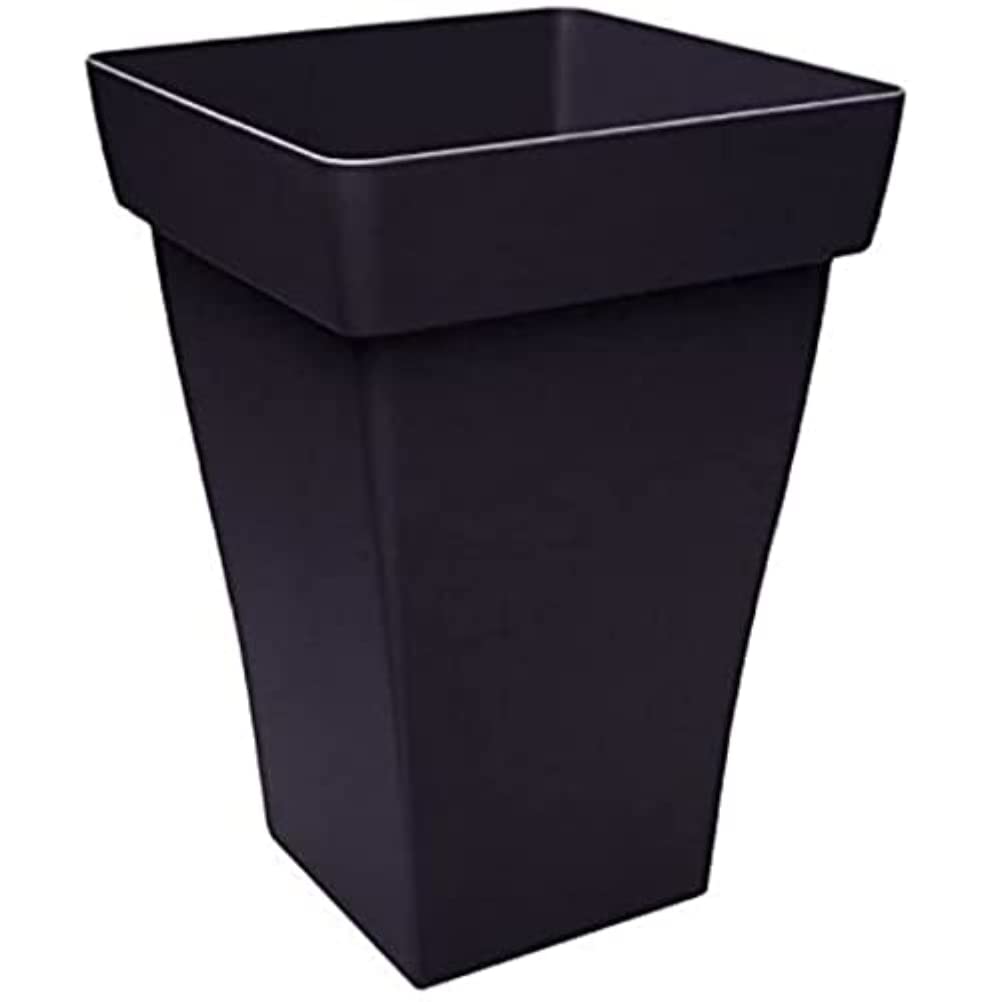 Poetic Square Planter, 38.4 cm Diameter, Anthracite