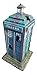 Old Style 1960's Police Box Aquarium Ornament Decor, Fish Safe Polyresin, 7 Inches Tall | Aquarium Fish Tank Tardis Fish Hideout House Resin Ornament, Blue Decoration