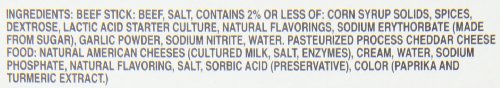 OLD WISCONSIN CHEESE, BEEF STICK AND CHEDDAR, 1-OUNCE (PACK OF 18)