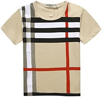 Little Boys British Style Plaid T Shirts