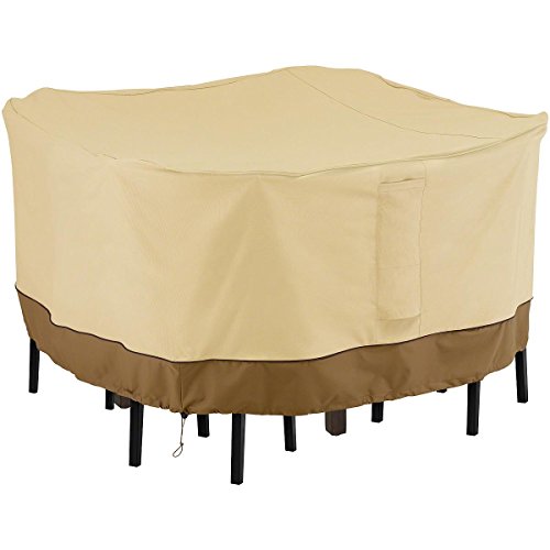 Classic Accessories 55-906-031501-00 Veranda Square Bar Height Table & Chair Set Cover, Medium