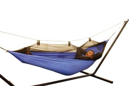 Parachute Nylon Hammock w/ Mosquito Netting Cover, Assorted colors