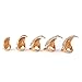 Danibos Punk Style Crystal Rhinestone Paved Paw Bend Fingertip Finger Claw Ring Set Fake False Nails Set (Golden,10PCS)