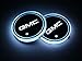 2pcs LED Car Logo Cup Holder Lights for GMC, 7 Colors Changing USB Charging Mat Luminescent Cup Pad, LED Interior Atmosphere Lamp Decoration Light. (GMC)