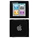 GTMax Durable Soft Rubber Silicone Skin Cover Case for Apple iPod Nano 6th Generation 8GB,16GB - Black