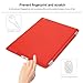 BESDATA Ultra Thin Magnetic Smart Cover [Auto Wake/Sleep Function] & Translucent Back Case for Apple iPad 2 / iPad 3 (The iPad) / iPad 4 (iPad with Retina Display) + Screen Protector + Cleaning Cloth + Stylus (Red)
