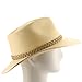 ULTRAFINO Authentic Aficionado Straw Panama Outback Safari Hat with Braided Hatband