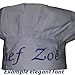 Personalized Chef Hat Custom Name - Size - Color - Font - Thread - Beautiful Makes a Great Gift Kids Child Adult White