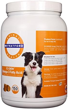 EZCHEW Omega3 Fatty Acid for Large Giant Breeds (150 Soft Chews)