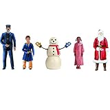 Lionel The Polar Express 5-Piece Miniature Figure Set with Conductor, Hero Boy, Hero Girl, Santa & Snowman – Model Train People Pack Christmas Layout Accessory, Ages 14+