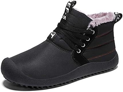 YQSL Mens Snow Boots Winter Waterproof Outdoor Shoes Warm Ankle Booties Slip-on Winter Sneakers