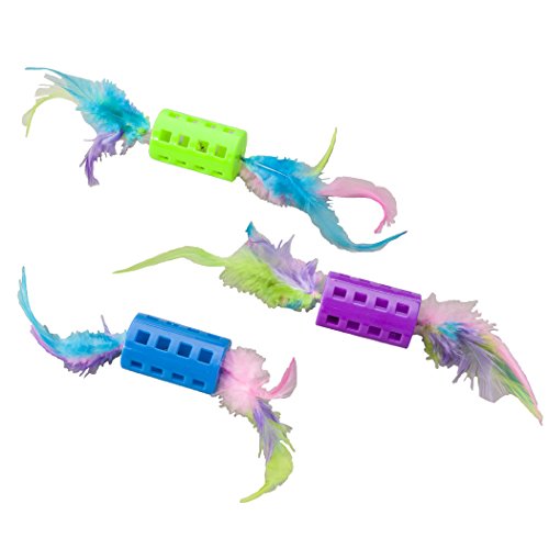 Ethical Pets Jingle Tube Tie Dye Cat Toy, 7", Assorted