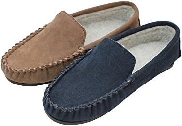 Eastern Counties Leather Mens Berber Fleece Lined Suede Moccasins
