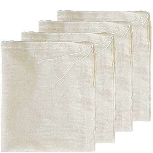 Cheesecloth Bag, 4 Packs Nut Milk Strainer,Cold Brew Bag,100 Organic